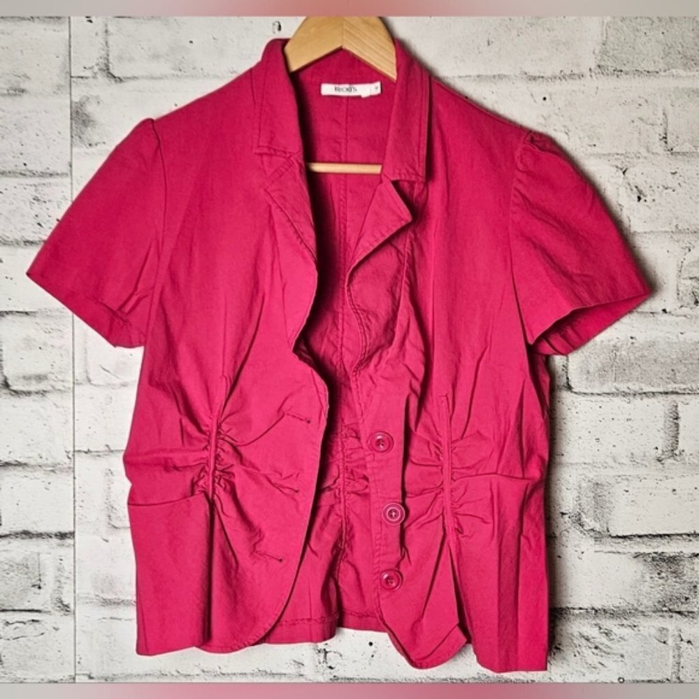 Ricki's Short-Fitted Pink Blazer with Short Sleeves